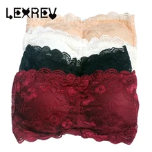 Летнее бюстье прозрачное кружево без бретелек Беспроводной Сексуальный BH пуш-ап бюстгальтеры для женщин бесшовные кружевные укороченные топы, майка сексуальное женское белье