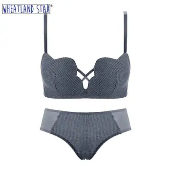 

Lingerie Femme Woman Underwear Sexy Set Push Up Wirefree Bra and Panty Set Three Hook-and-eye Women Lingerie Briefs Intimates