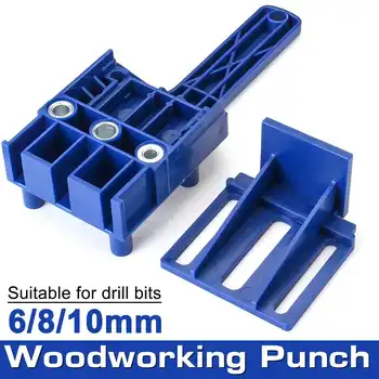 

Pocket Hole Jig 6/8/10mm Drill Guide Back Dowel Jig Kit Wood Drill Guide for Wood Jointing Locator Hole Puncher Carpentry Tools