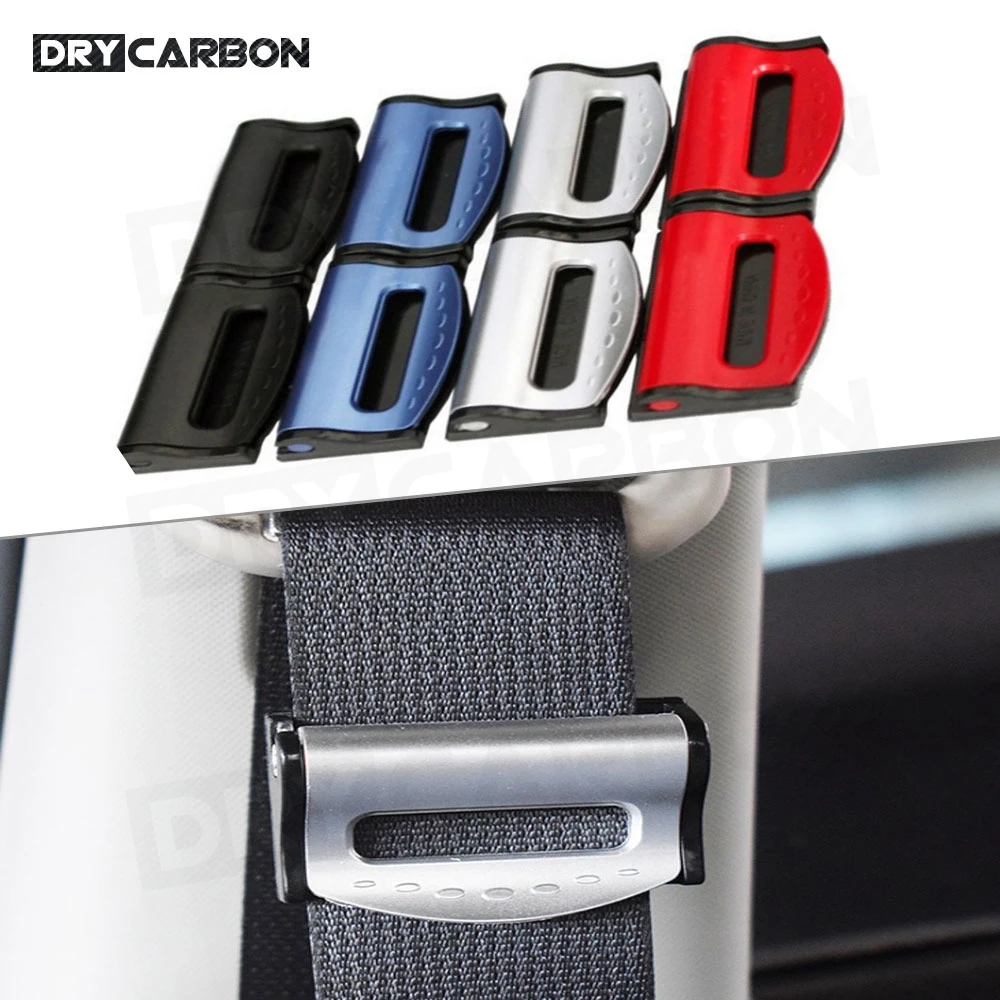 2Pcs/Set Universal Car Seat Belts Clips Safety Adjustable Auto Stopper Buckle Plastic Clip