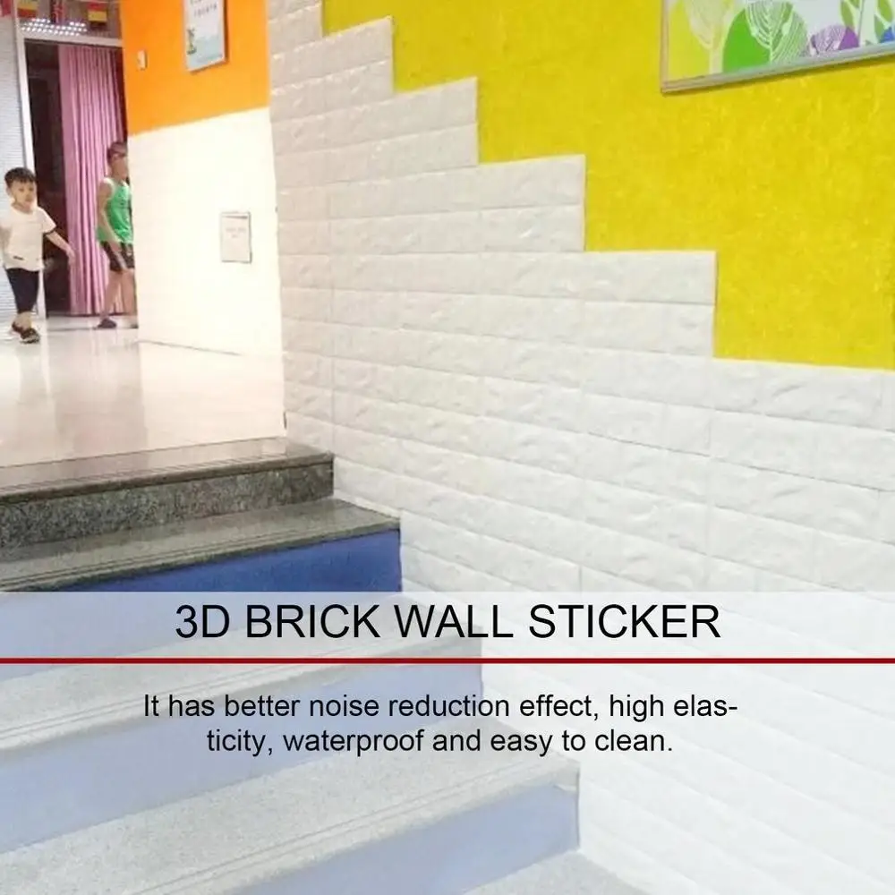 Домашний Декор 3D кирпичная стена наклейки Водонепроницаемая Пена DIY