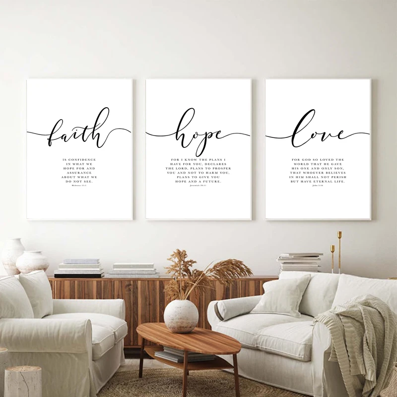 Faith Hope Love Wall Art Image 1
