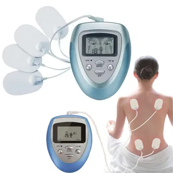 

4 Pads TENS Body neck Massager back Electrical Vibrating Meridian Pulse Muscle Stimulator Pain Relief Physical Therapy Massage