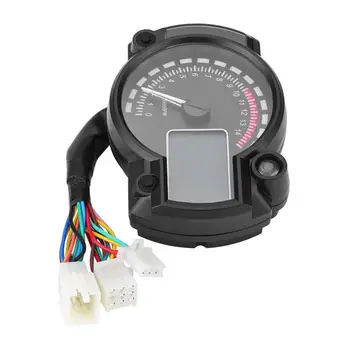 

Universal LCD Digit 15000rpm Motorcycle Speedometer Gauge Tachometer Odometer