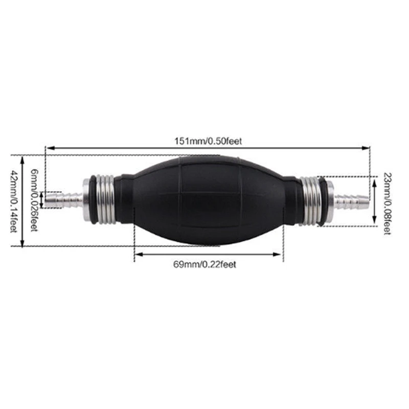1 шт. топливный насос 6 мм 8 мм 10 мм 12 мм Резиновый алюминиевый ручной топливный насос линия ручной праймер лампы все виды топлива для автомобиля лодки морской подвесной