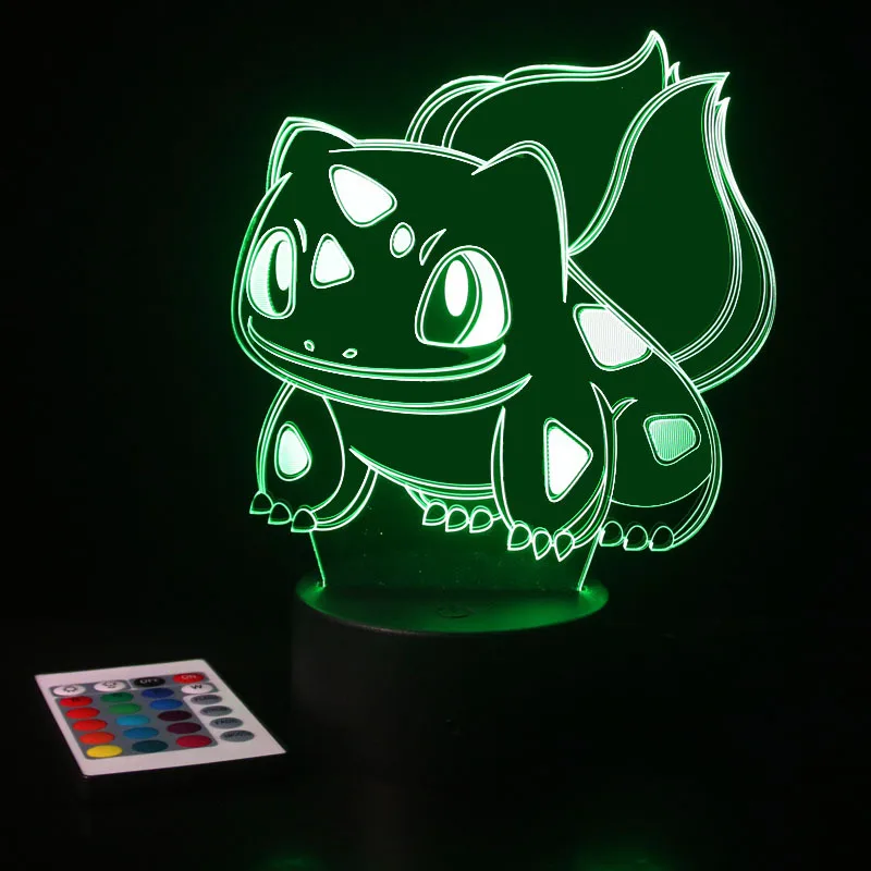 Pokemon Charizard   Night Lamp  3D Night Light Led Anime Lamp RGB Remote 16 Colors Anime Gifts Birthday Gifts Christmas Gifts Anime Decor