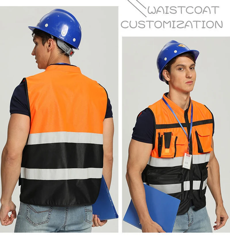 High Visibility Reflective Vest Working Clothes Motorcycle Cycling Sports Outdoor Reflective Safety Clothing Jacket