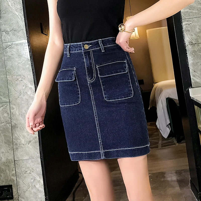 denim skirt clubbing outfit