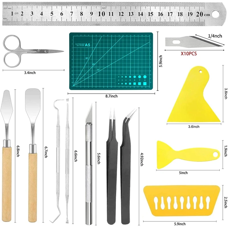 Weeding Tools for Vinyl Craft Weeding Tools Stainless Steel Craft Basic Set Tools Kits for Weeding Vinyl,Adhesive Vinyl cnc wood router