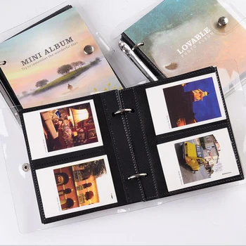 

Loose-leaf PP Photo Album Light and Shadow Series Album Ticket Storage Postcard for Fujifilm Instax Mini Film 100 Inch Pockets 3