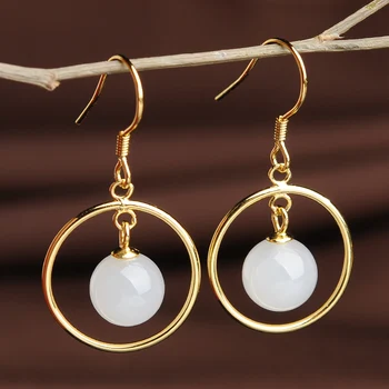 

925 silver jade set earrings with certificate