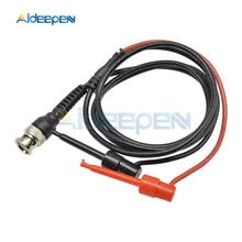 Digital Oscilloscope BNC Probe Condutores de Teste Q9 Conector Macho para Dual Clipe Jacaré Oscilloscope Sonda de Teste de Linha de Teste de Cabo Gancho