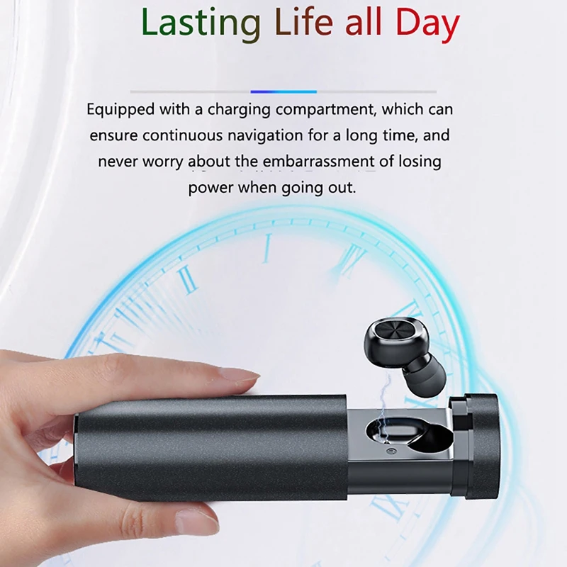 B9 TWS Bluetooth Headset 5 0 Wireless 8D HIFI Sports Headset Bilateral Stereo Fingerprint Press Headset for Xiaomi Samsung Huawe