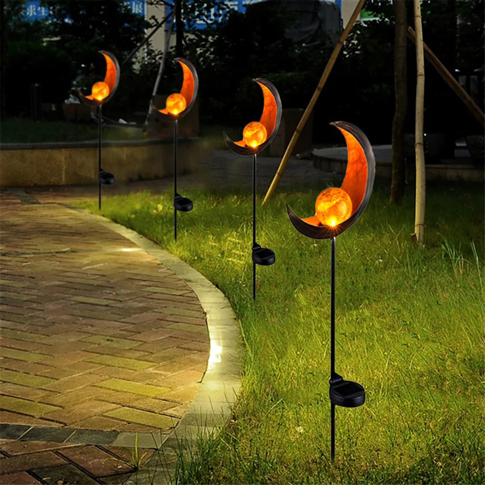 Горячая Светодиодный садовый светильник на солнечных батареях огни твердого пламени железа наружное Управление лампой индукции Ландшафтные лампы дорожка газонная теплая