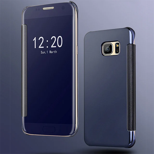 Прозрачный зеркальный флип-чехол для samsung Galaxy S5 S 5 V Galaxy YS5 samsung SV I9600 SM G900 G900F G900i SM-G900F чехол для телефона - Цвет: Purple