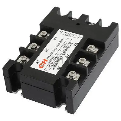 

DC to AC 3 Phase Solid State Relay 3.5-32VDC 9-30mA 480VAC 40A