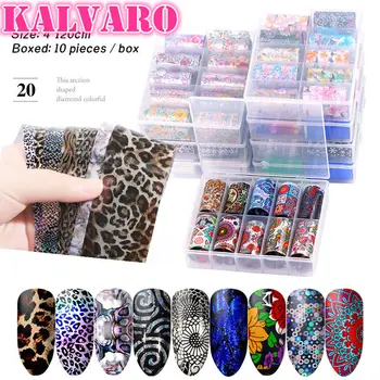 

30 Styles Holographic Nail Art Transfer Decoration Foil Stickers Paper Retro Silver Colorful Flower Adhesive Starry For Nails