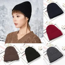 Модная женская зимняя Толстая вязаная теплая шапка с воротником, зимняя женская шапка, модные зимние шляпы для женщин, вязаная шапка с помпоном