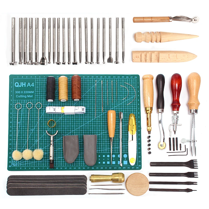 Generic Professional Leather Craft Tools Kit Hand Sewing Stitching