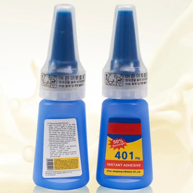 

Super Glue 401 Multi-Purpose Instant Adhesive Bottle For DIY Craft 20g 401 Multifunction Super Glue Quick Sol Ceramic Glass Glue