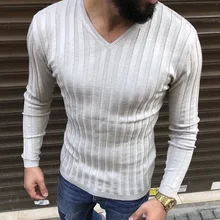 SHUJIN, Осенний вязаный пуловер с длинным рукавом, брендовый приталенный базовый свитер, Camisa Masculina, Повседневный, Sueter Hombre, в полоску, трикотаж