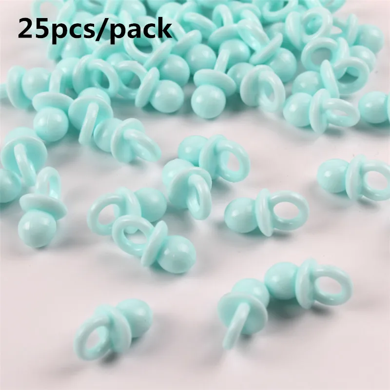 25pcs/set Baby Shower Decorations Thank You for Coming Kraft Paper Tag With mini pacifier Packaging Tags Birthday Party Kids-S