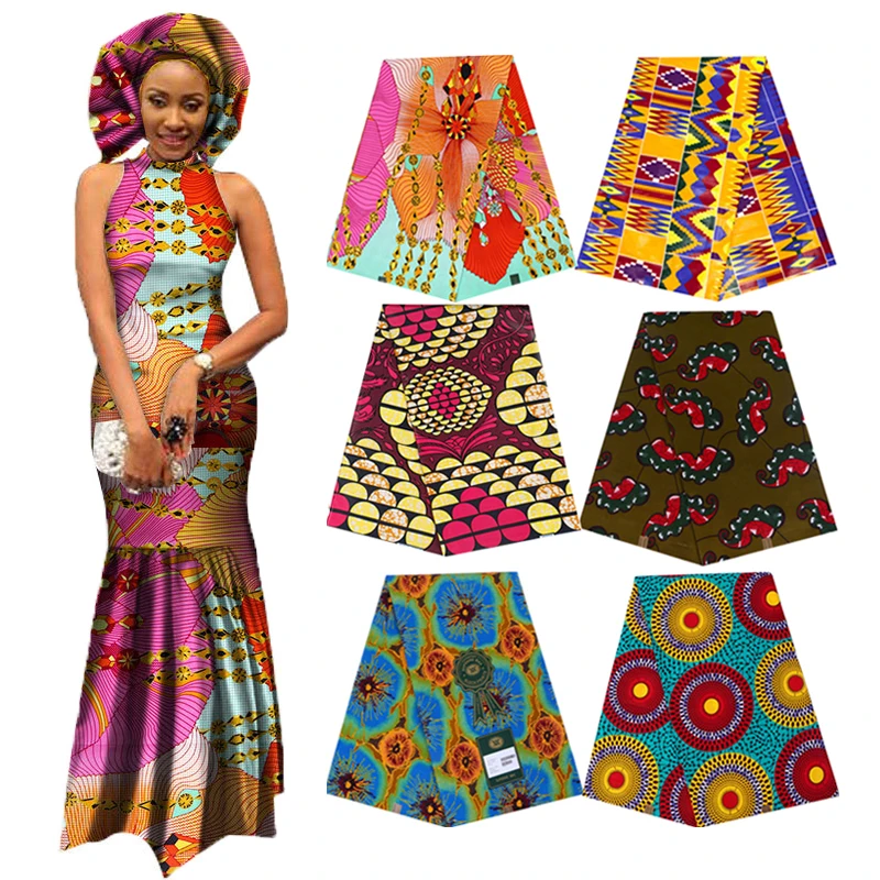 

Elegant Africa Ankara Prints Batik Fabric Guaranteed Real Wax Patchwork For Women Party Dress Crafts 100% Cotton Best Quality