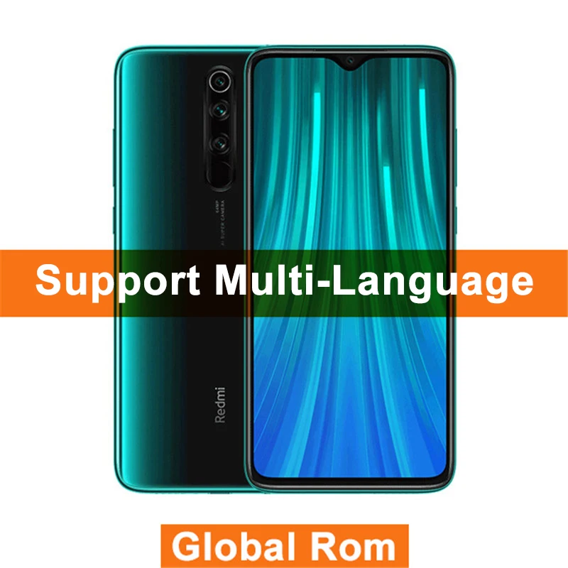 Global ROM Green Смартфон Xiaomi Redmi Note 8 Pro с глобальной прошивкой, 6 ГБ, 64 ГБ, 64 мп, четырехъядерный мобильный телефон MTK Helio G90T с восьмиядерным процессором 4500 мАч - Цвет: Global ROM Green
