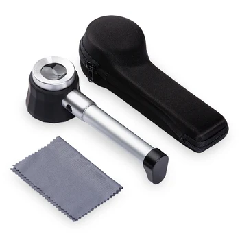 

Portable 45X Handheld 3 LED Optical Glass Illuminated Magnifier With Scale Magnifying Reading Jewelry Loupe