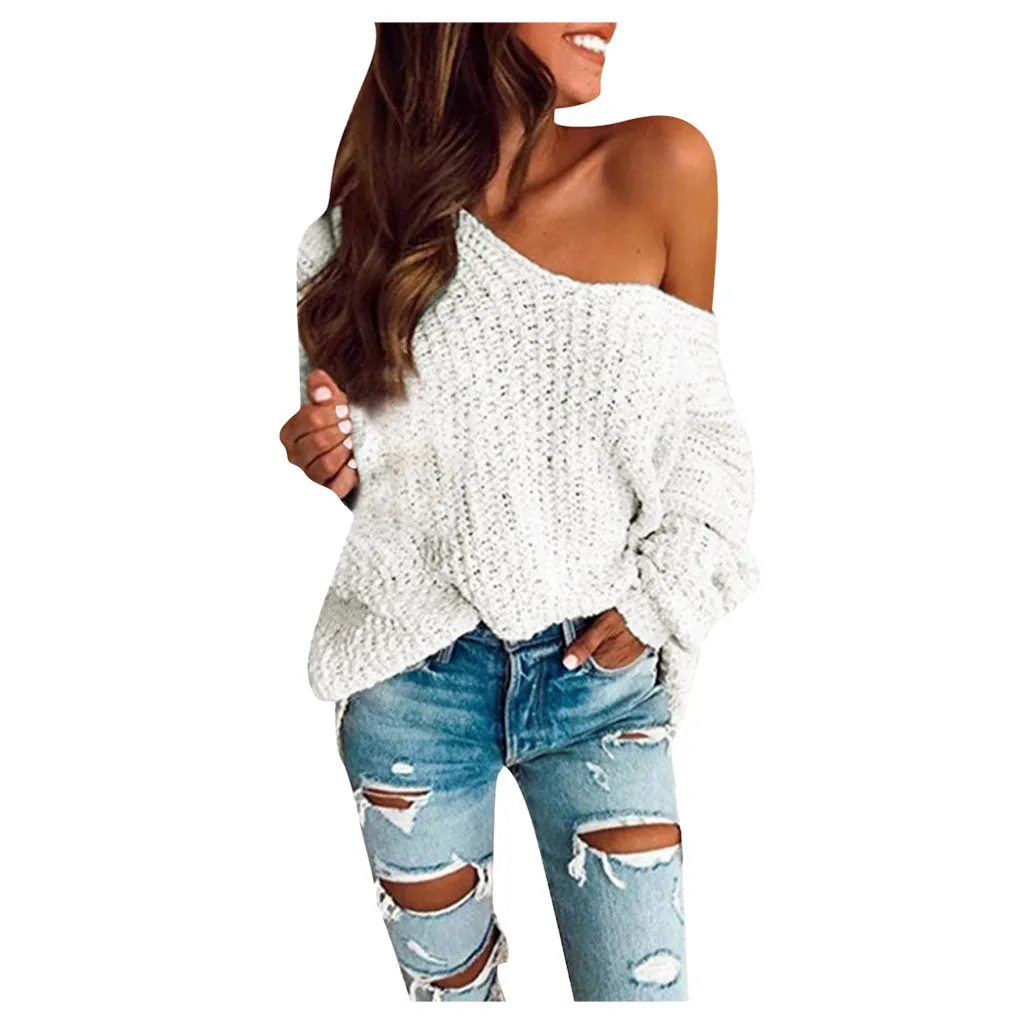 Sweater For Woman Sweter De Mujer Invierno 2020 Long Sleeve Winter Sweaters Women Casual Solid Color Comfy Pullover Tops | Женская