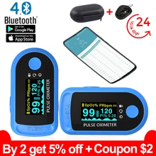 Bluetooth Finger Pulse Oximeter Sleep monitoring data analysis Fingertip Oximetro de pulso de dedo blood oxygen monitor OLED