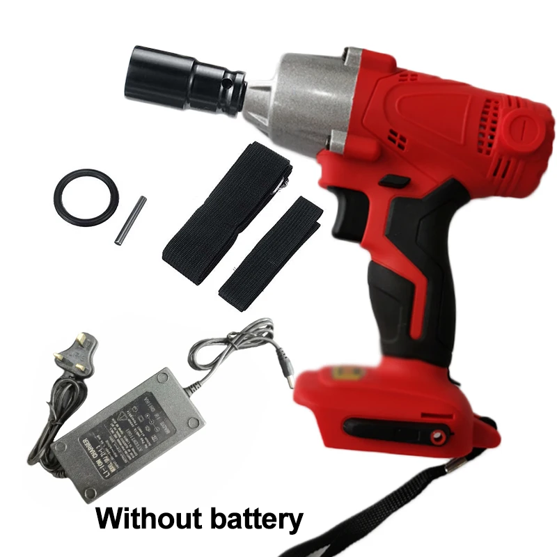 

350Nm Electric Cordless Impact Wrench Gun Driver ToolWith LED Light Charger
