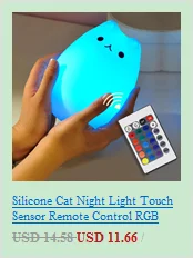 nite light Animal Night Light Silicone Deer Cloud Rabbit Cat Lamp Touch Sensor Remote Control RGB LED Night Lamp for Children Kid Baby Gift bathroom night light