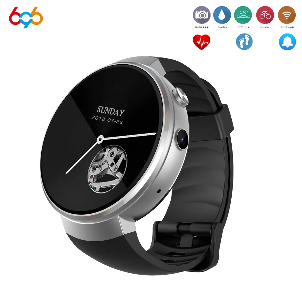 

696 Z28 Luxury 4G Android 7.0 1GB +16GB GPS Smart Watch Camera 1.39 Inch Heart Rate Smartwatch Round Screen Wristwatch Men Women