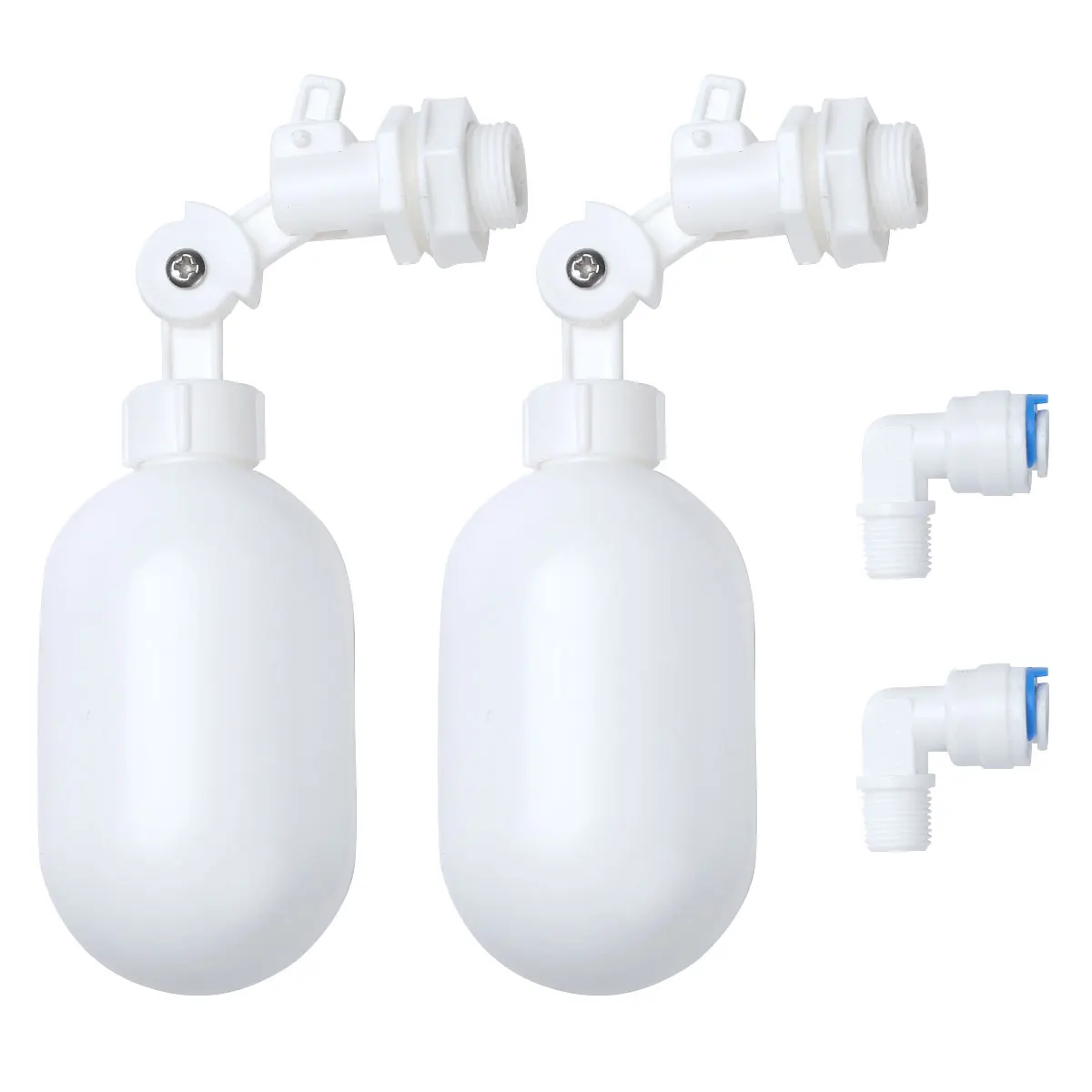 

2 Sets Mini Household Plastic Quick Fitting Adjustable Float Ball Valve Automatically Start Stop Water Flow RO System Equipment