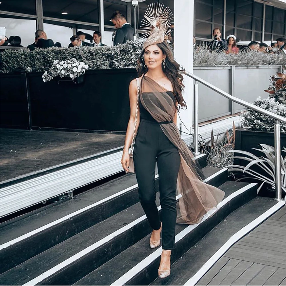 Ocstrade New Bandage Jumpsuit 2020 Women Sexy One Shoulder Black Bodycon Bandage Jumpsuit Celebrity Evening Party Club Jumpsuit