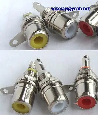 

DHL/EMS 480PCS 3 color RCA socket Jack for Monitor CCTV Amplifier Chassis Video audio-A8