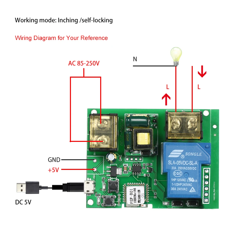 EWeLink AC85-250V 30A Wifi переключатель беспроводной релейный модуль умный дом автоматизация модули приложение переключатель управления для Alexa Google Home