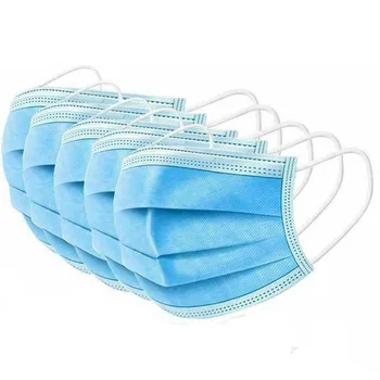 

In Stock 5pcs Disposable Face Mask Dustproof Mascarilla Mouth-muffle Non Woven 3 Layers Air Purifying Anti-Dust Ear loop Masks