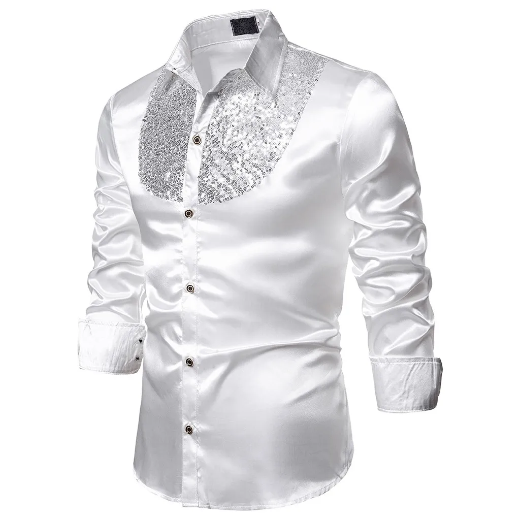 

Winter Men's Shirts casual slim fit plus Size Solid black Turn-down Collar Embroidery Long Sleeve Shirts Men Chemises Homme