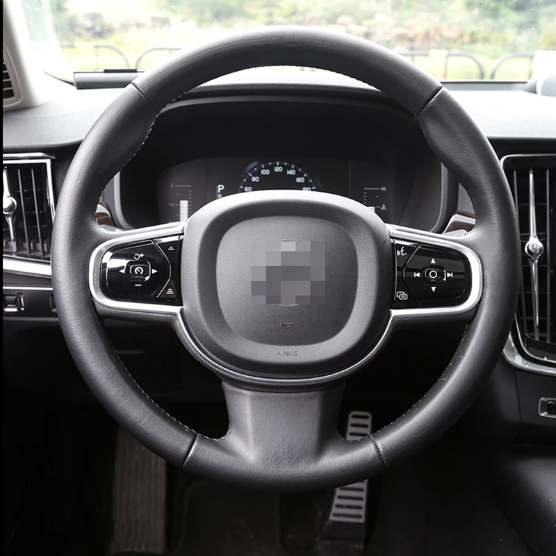 Хромированная накладка на руль для Volvo XC60 2018 2020 XC90 S90 2017 ABS стикеры аксессуары