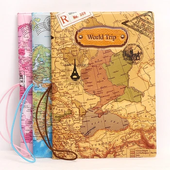 

Creative Vintage Map Passport Cover Travel Accessories PU Leather ID Address Holder Portable Women Men Boarding Wallet Bag Cover