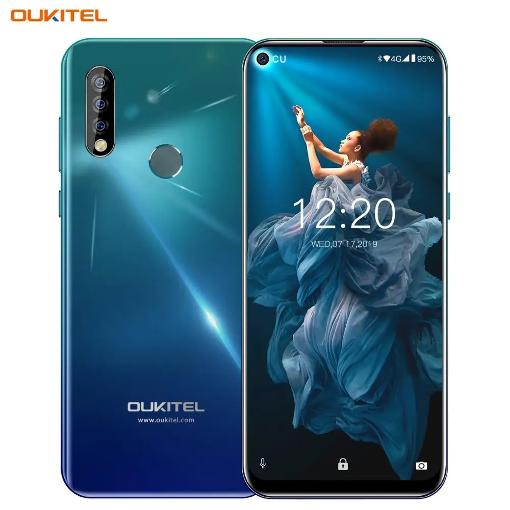 OUKITEL C17 Pro 6,3" 19,5: 9 Android 9,0 4G ram 64G rom MTK6763 Восьмиядерный мобильный телефон задняя Тройная Камера Двойная 4G LTE смартфон - Цвет: Twilight