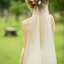 Bohemain, мягкий тюль, 75 метров, фата невесты,, короткая, обрезанная кромка, свадебные аксессуары, дешевая Фата невесты для свадьбы