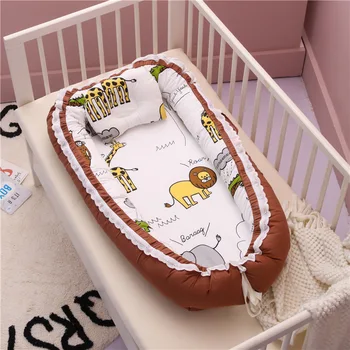 

Portable Baby Nest Bed Removable Infant Cradle Cot Washable Newborn Nursery Travel Folding Baby Crib Bumper For Toddler Care