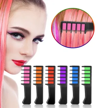 

Temporary Hair Chalk Dye Powder With Comb Salon Hair Mascara Dye Salon Party Fans Cosplay Tool Hair Color Combs