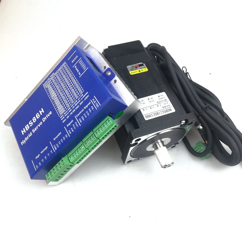 86BYGE118EC1000+ HBS86H замкнутый контур шаговый системы 8.5N.m Nema 34 Гибридный замкнутый контур 2-фазный шаговый двигатель