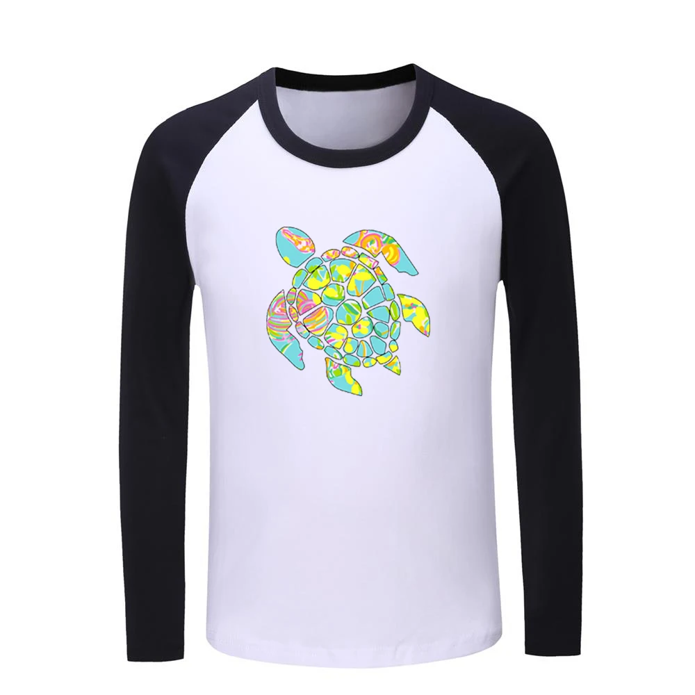 

Sea Turtle Butterfly Properties Find Your Happiness Pattern Kids T-shirts Childs Graphic Printing Tee Shirts Tops Christmas Gift