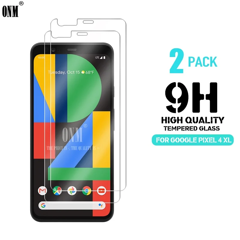 

2Pcs Tempered Glass For Google Pixel 4 XL Glass Screen Protector 2.5D 9H Tempered Glass Google Pixel 4 Protective Film