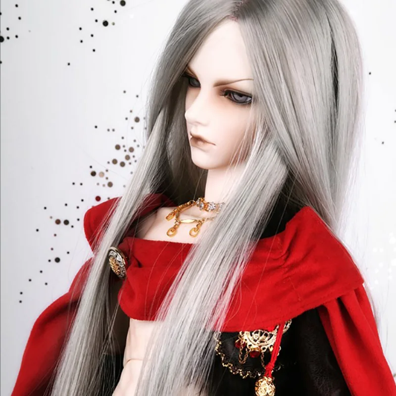 Bybrana 1/3 1/4 1/6 1/8 BJD парик высокой температуры длинные черные прямые волосы MSD SD Yosd для